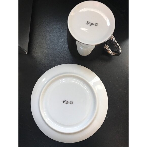 1970 GEORG JENSON Set Of Four Demitasse Cups Saucers Fitz & Floyd  New In Box - Picture 5 of 10